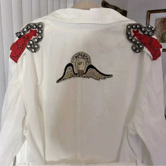 Amen Embellished Trench Coat - Italian Celebrity Favorite! NWT - Picture 3 of 12